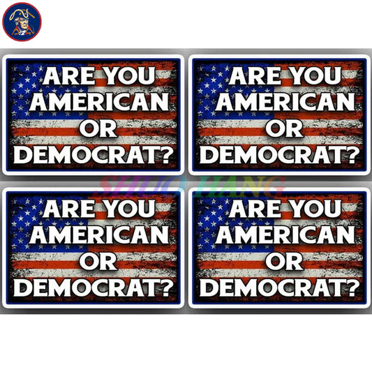 "Are you an American or a Democrat?" Sticker